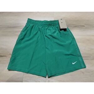 NWT Nike Youth Kids Large Green Dri-Fit Shorts New With Tags Drawstring Waist